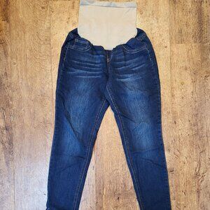 INDIGO BLUE Tapered Leg Maternity Jeans - Large